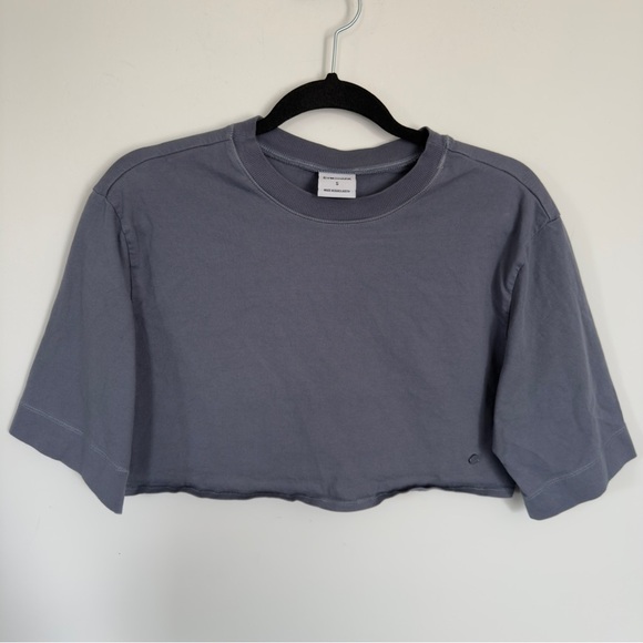 ☁️ Gymshark Cropped Tee in Slate Blue – Size S - Picture 7 of 10